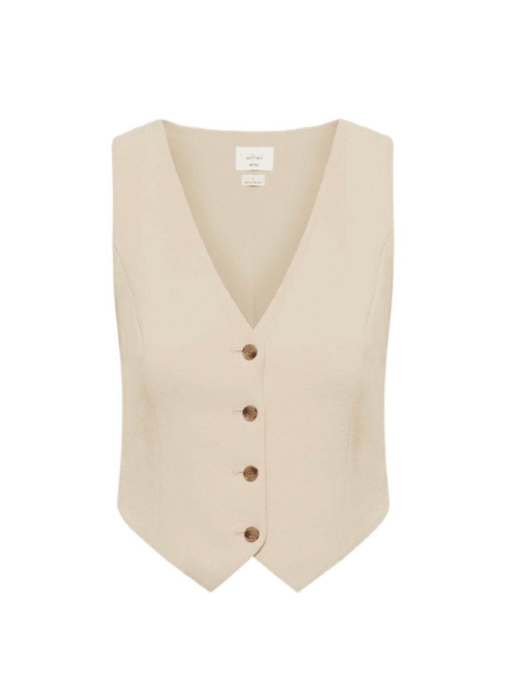 Babaton Neutral Beige Tailored Vest
